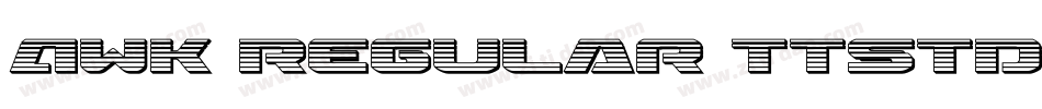 Awk Regular ttstd字体转换
